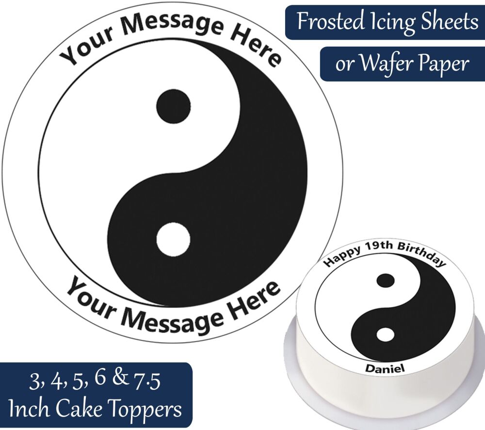 Yin / Yang Personalised Cake Topper