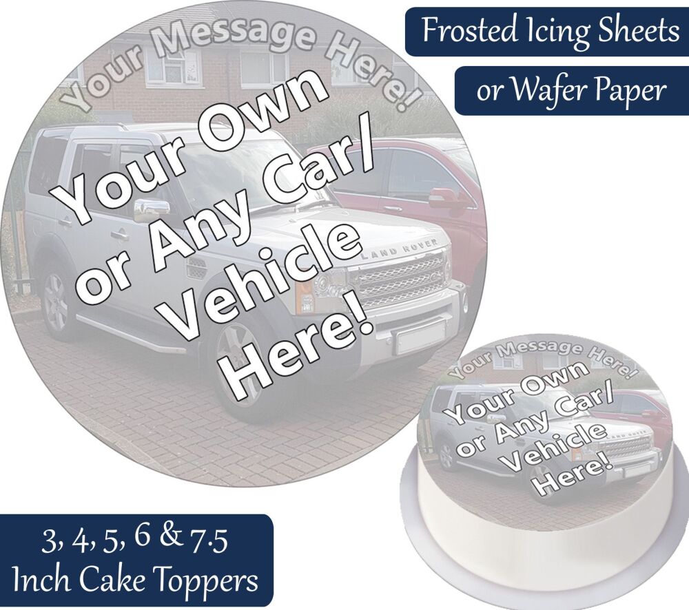 Your Own Personalised Car / Vehicle Cake Topper