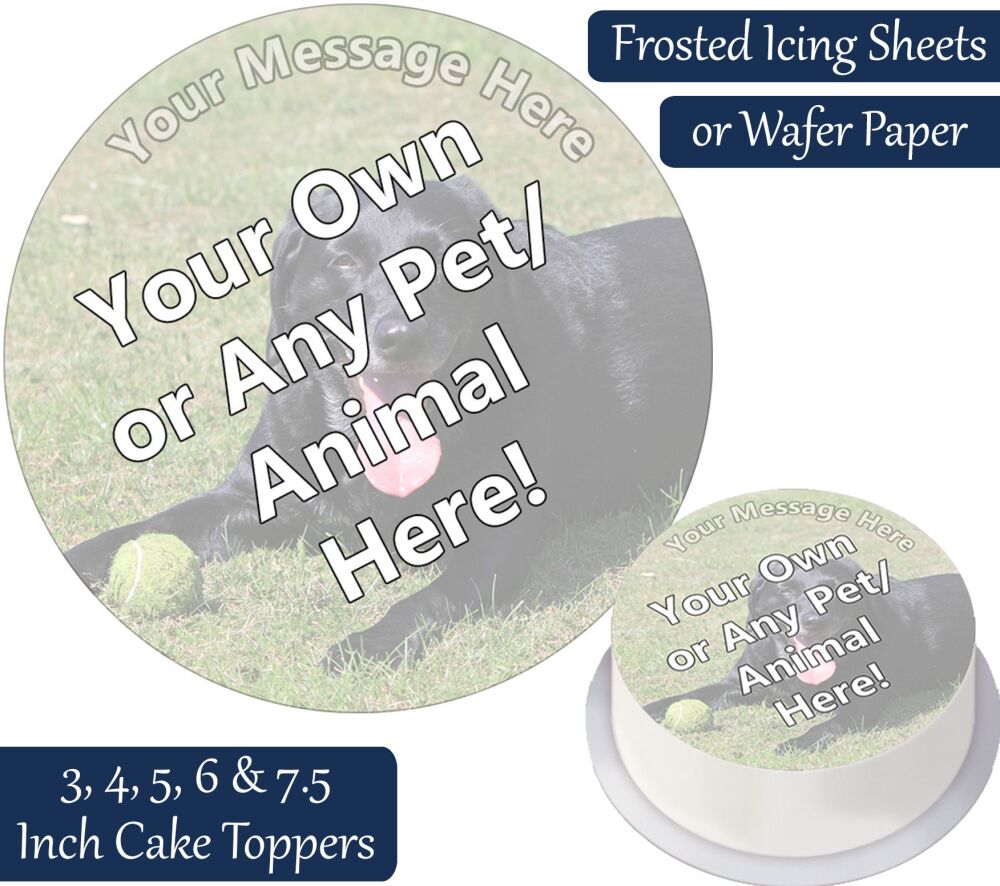 Your Own Pet / Animal Personalised Photo Cake Topper