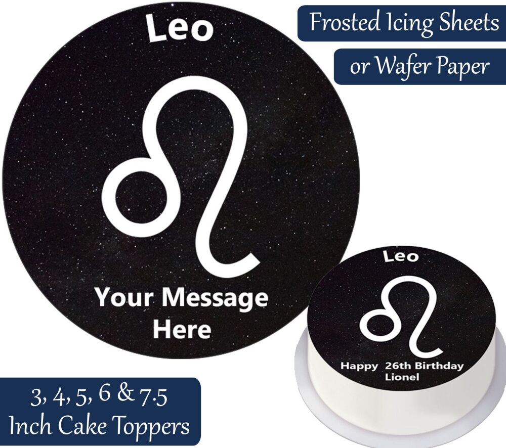 Zodiac Leo Personalised Cake Topper