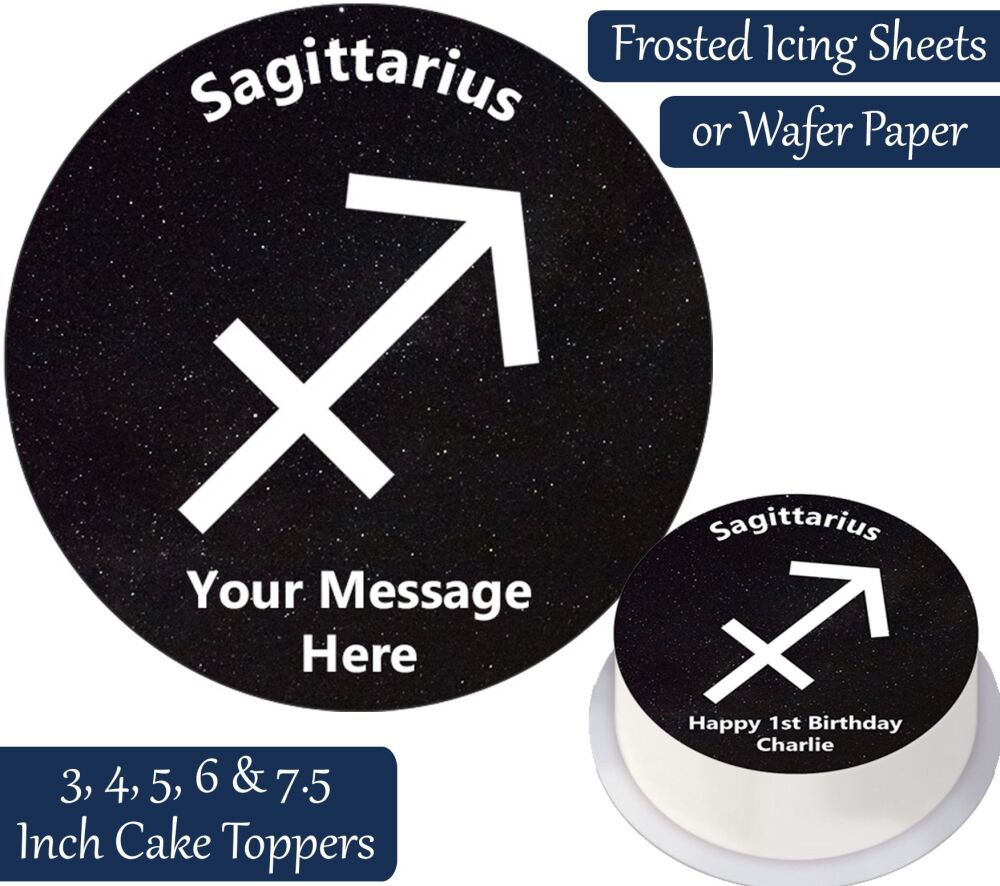 Zodiac Sagittarius Personalised Cake Topper