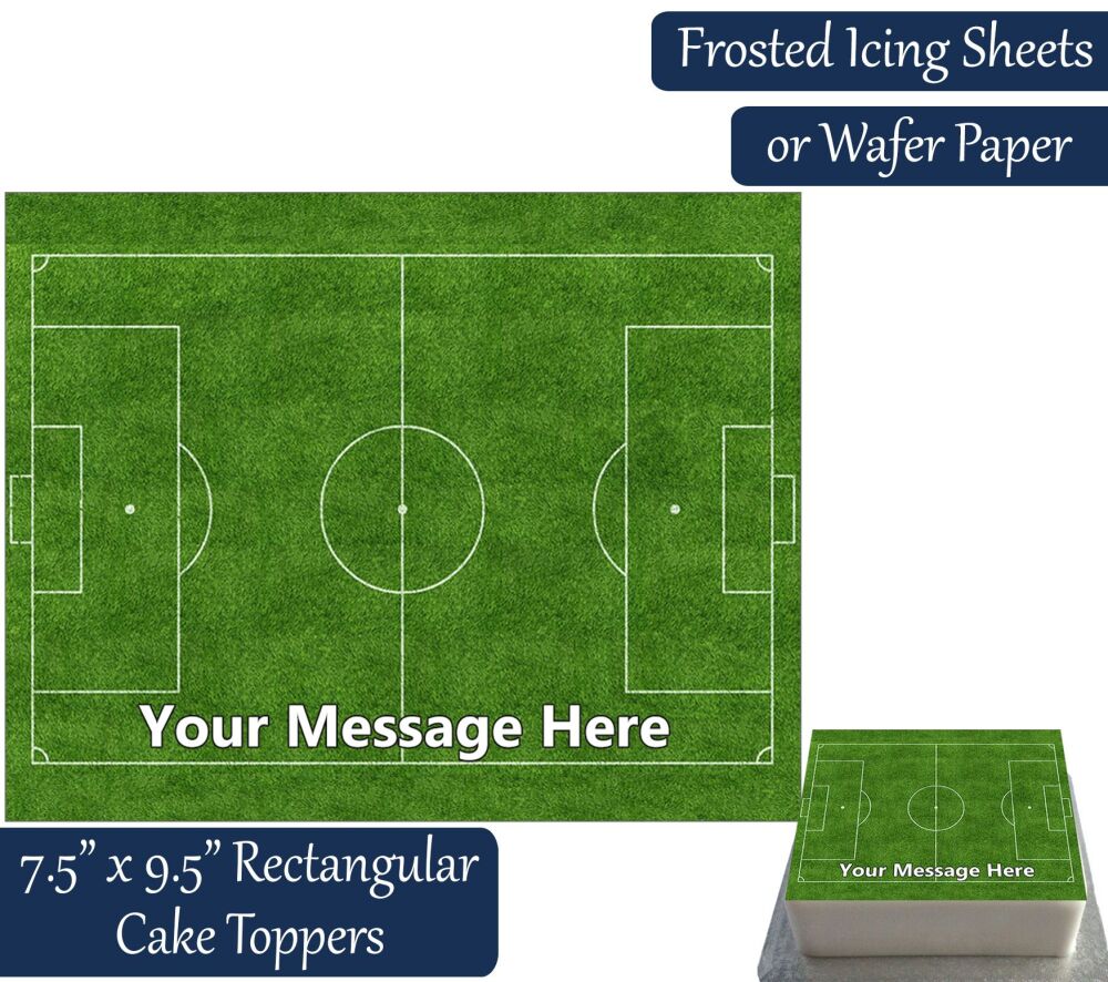 Football Pitch Rectangular Cake Topper