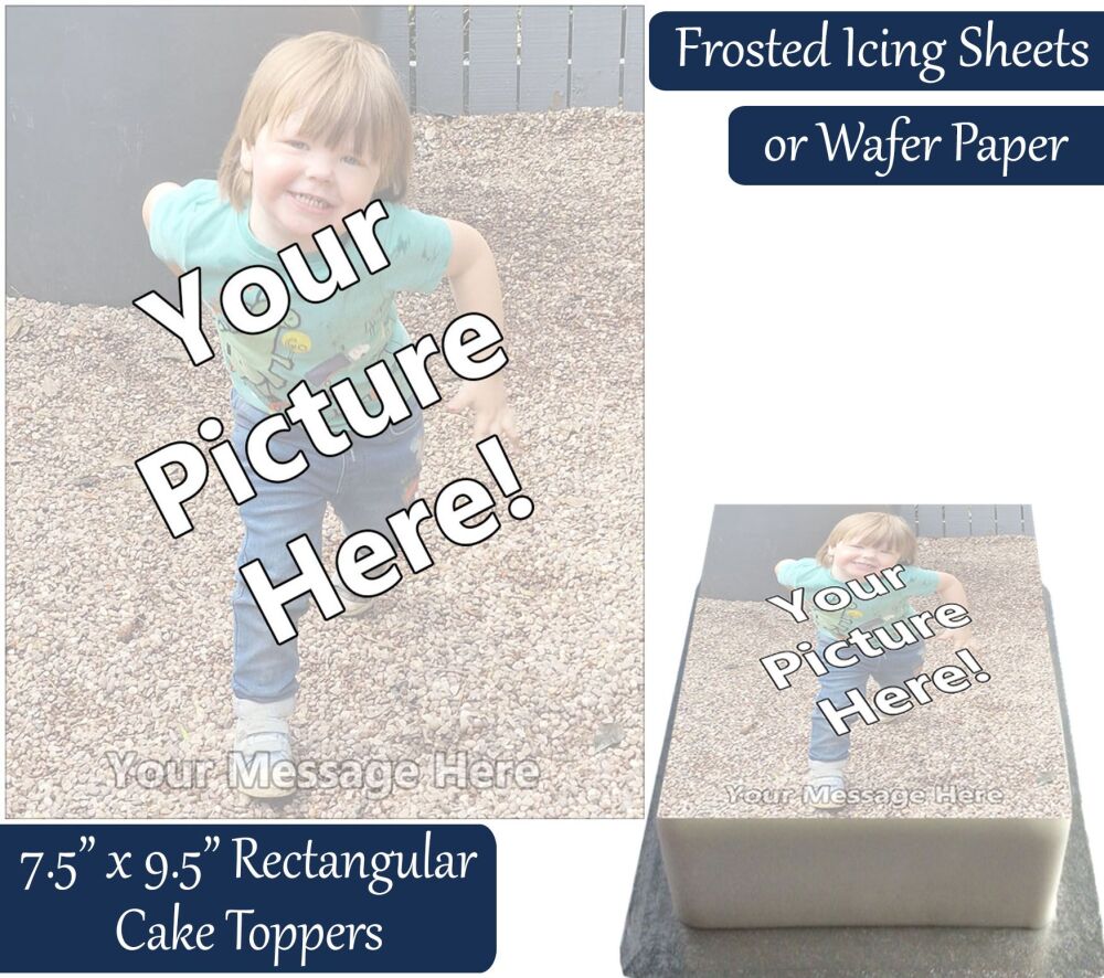 Your Own Personalised Photo Rectangular Cake Topper