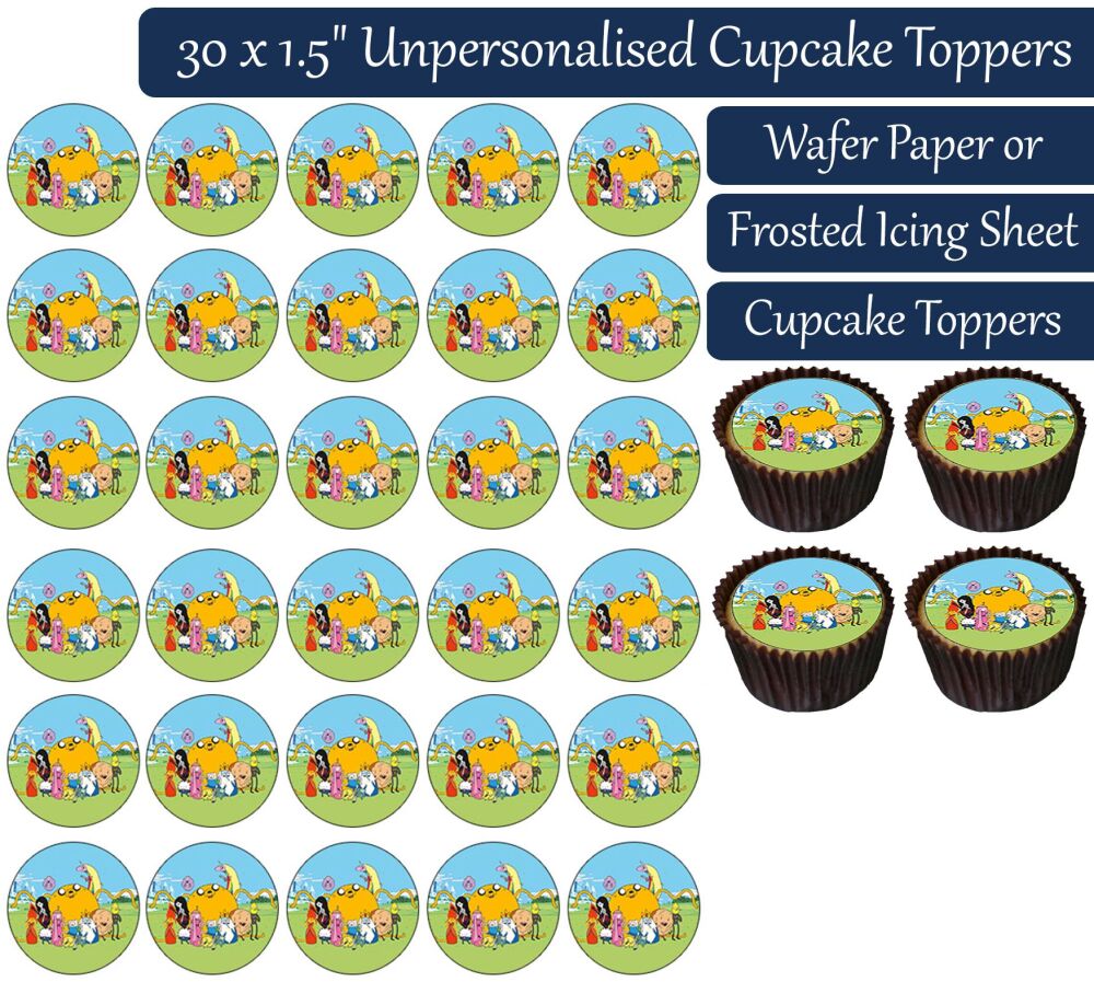Adventure Time Gang - 30 Cupcake Toppers