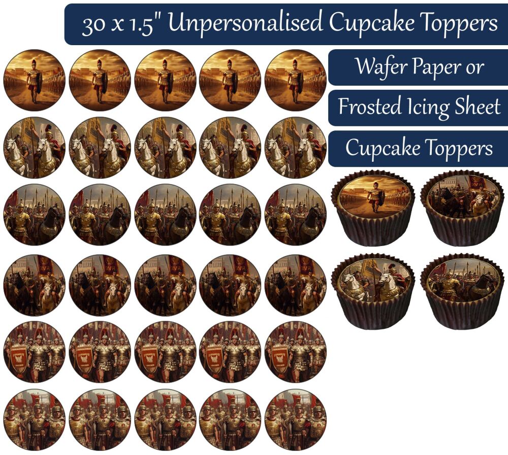 Ancient Rome - 30 Cupcake Toppers