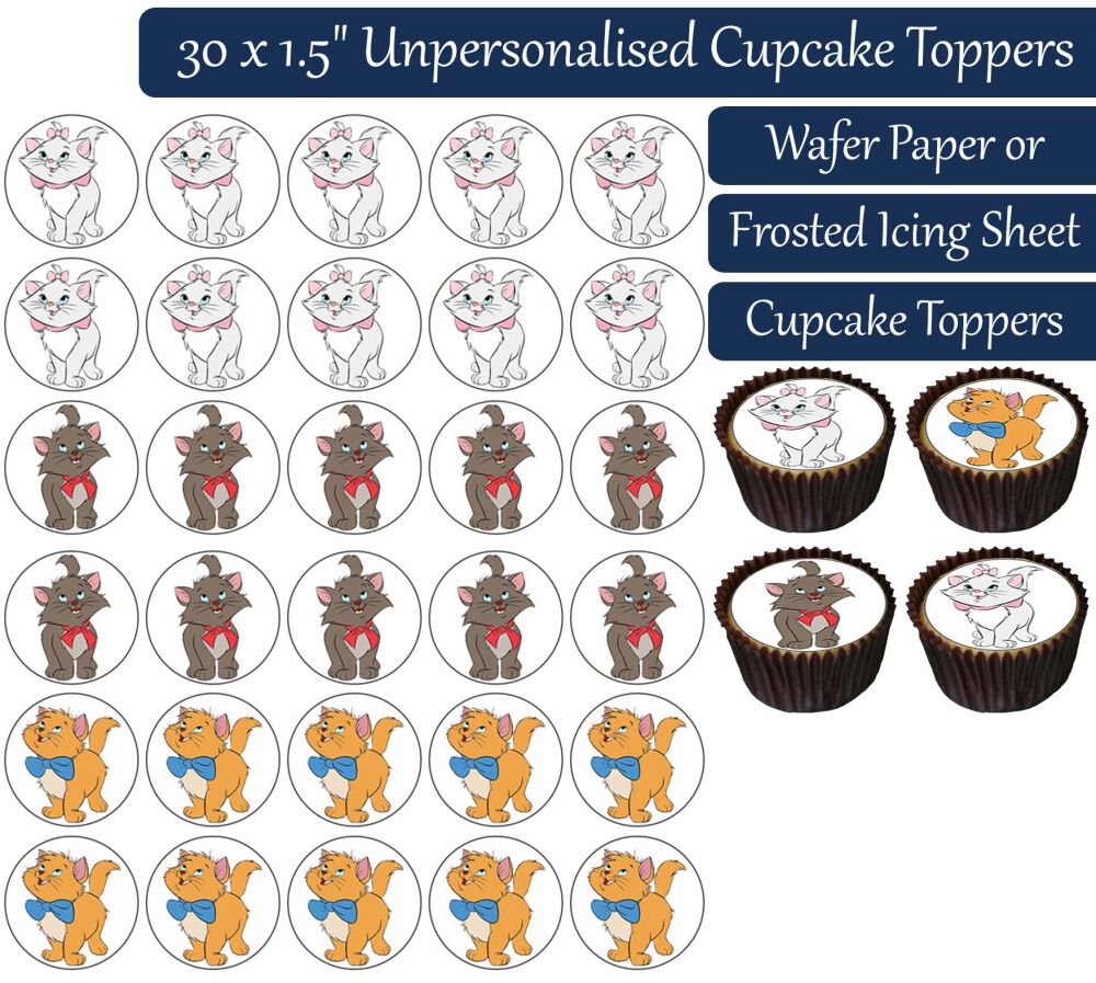 Aristocats - 30 Cupcake Toppers