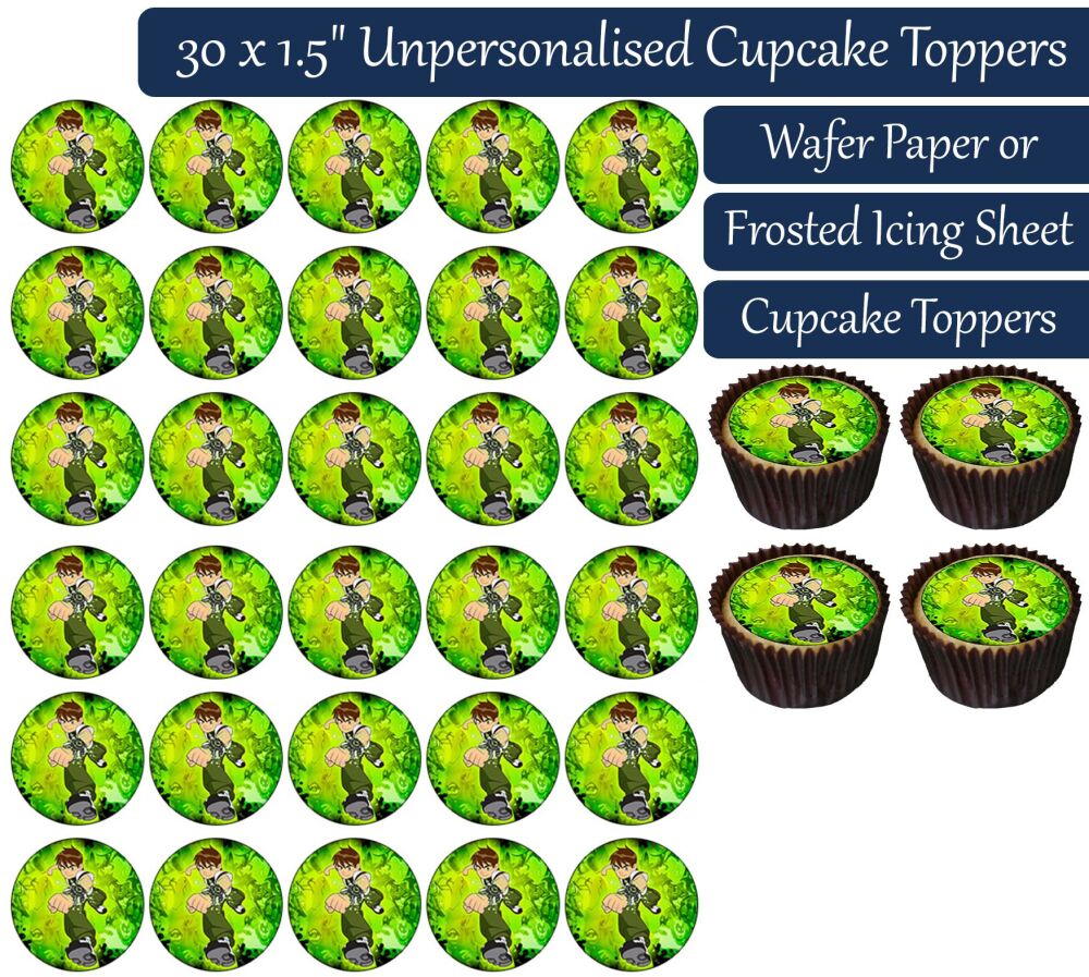 Ben Ten - 30 Cupcake Toppers