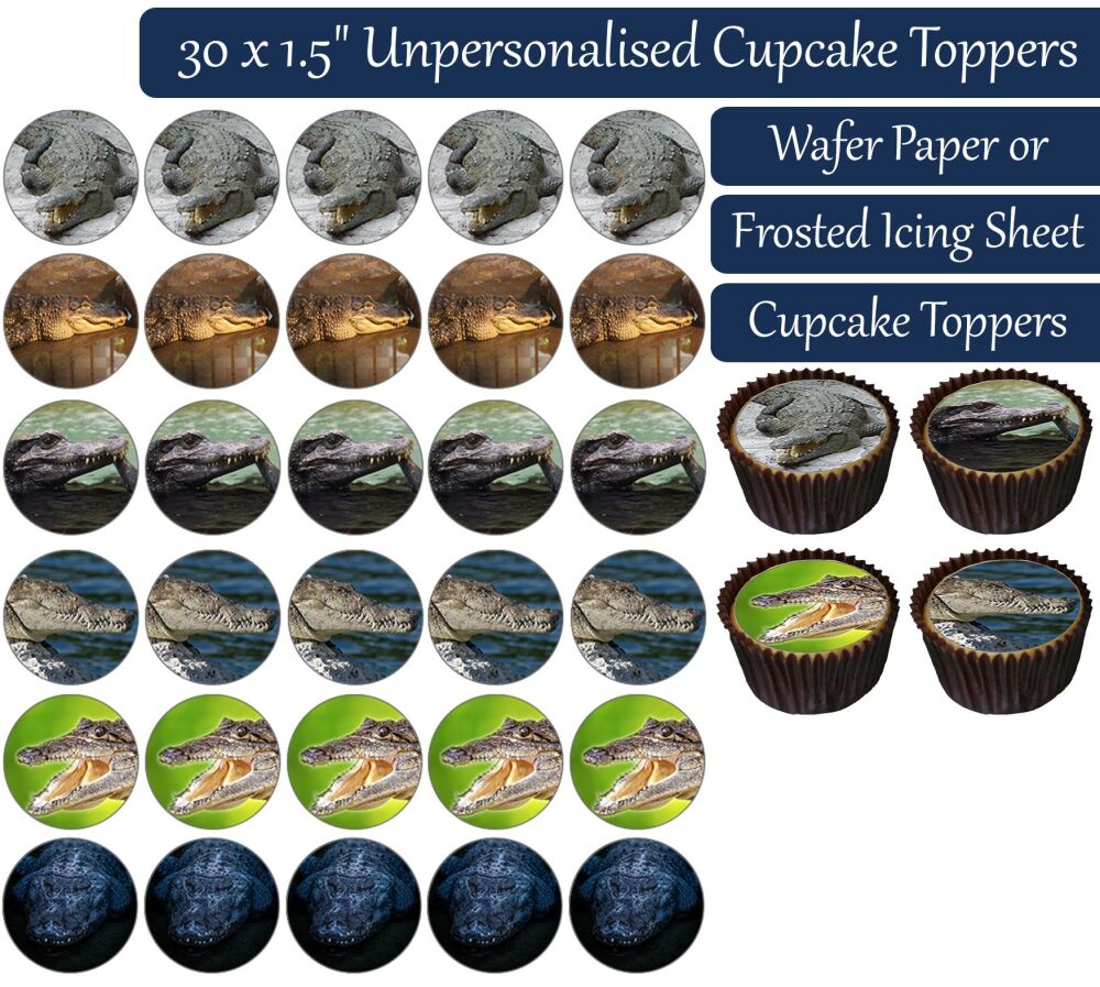 Crocodile - 30 Cupcake Toppers