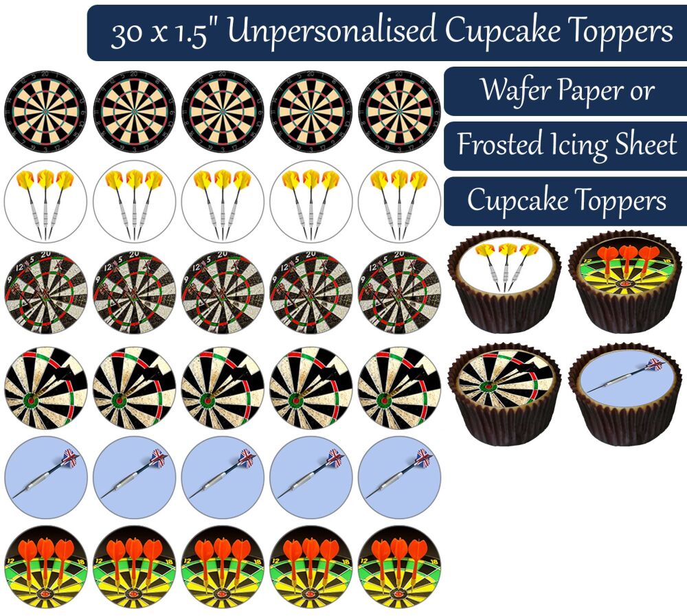 Darts - 30 Cupcake Toppers