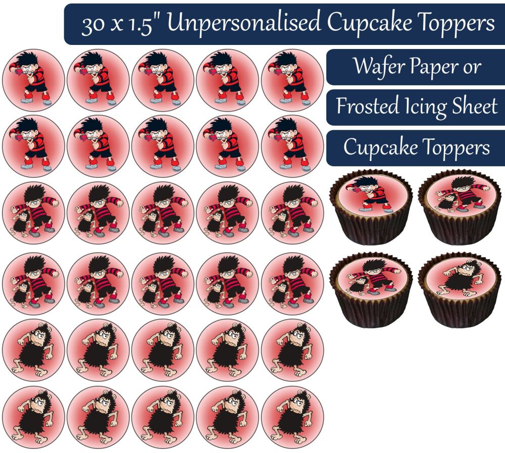 Dennis The Menace - 30 Cupcake Toppers