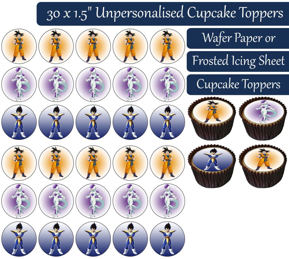 Dragon Ball Z - 30 Cupcake Toppers