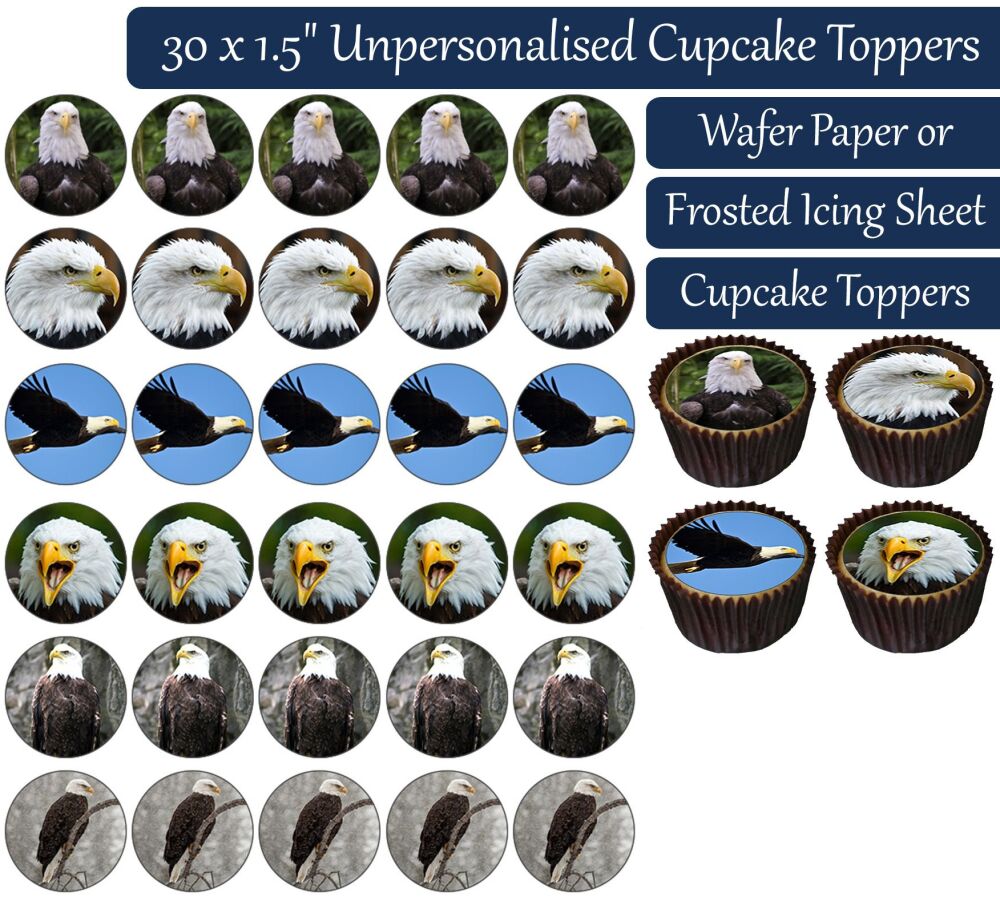 Eagles - 30 Cupcake Toppers