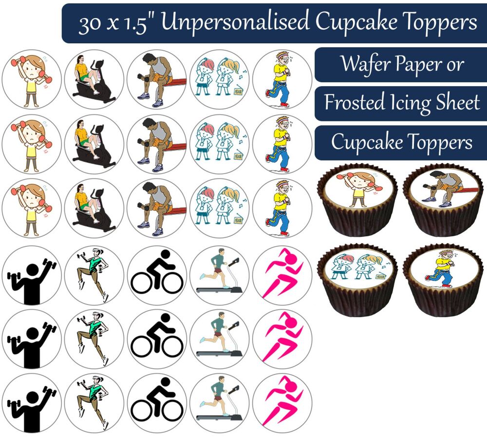 Exercise - 30 Cupcake Toppers