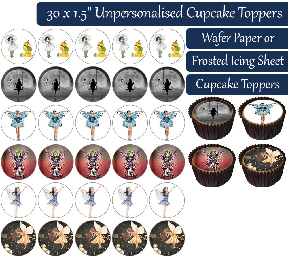 Fairy - 30 Cupcake Toppers