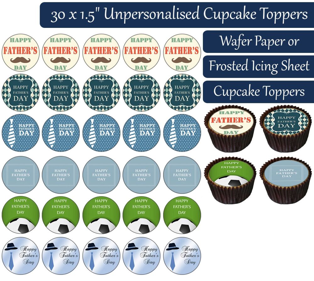Father's Day - 30 Cupcake Toppers