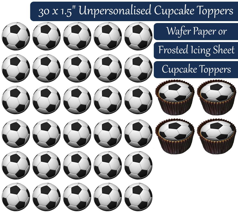 Football - 30 Cupcake Toppers