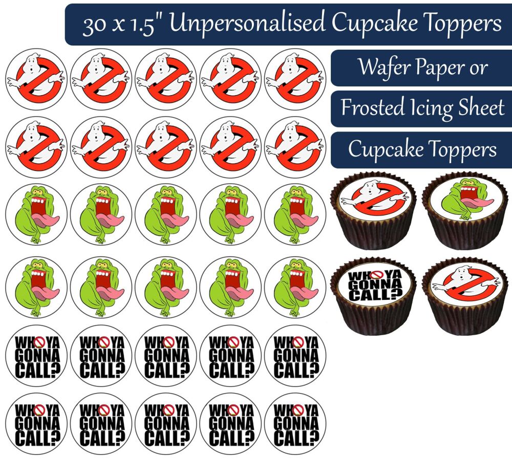 Ghostbusters - 30 Cupcake Toppers