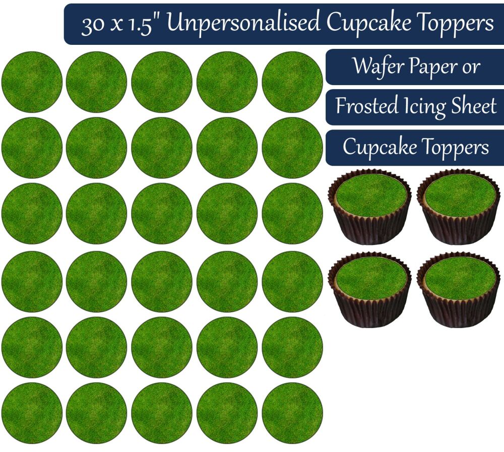 Grass - 30 Cupcake Toppers