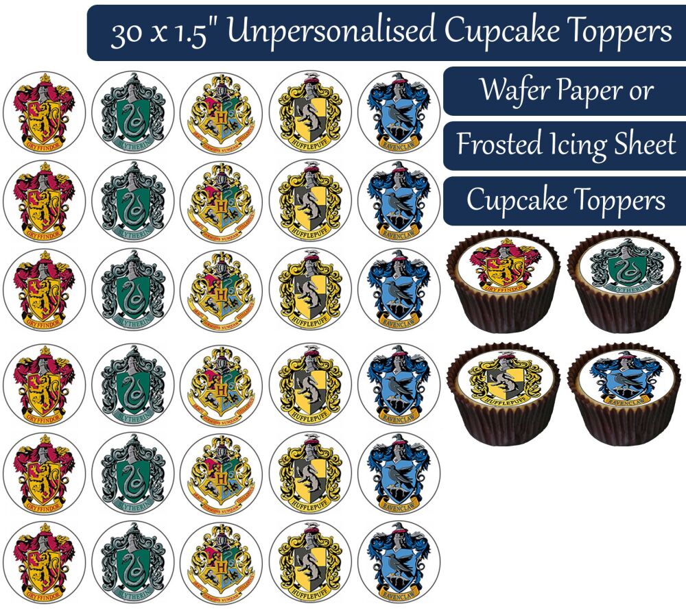 Harry Potter Hogwarts - 30 Cupcake Toppers