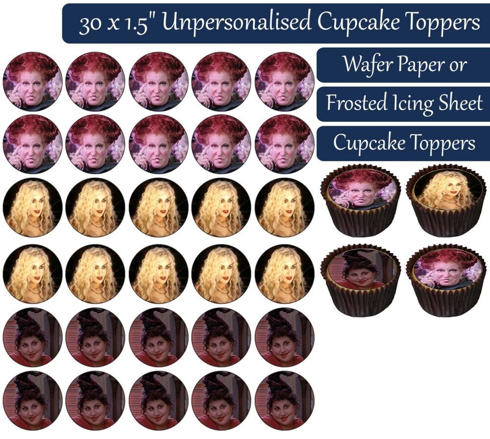 Hocus Pocus - 30 Cupcake Toppers