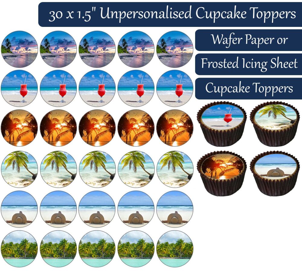 Holiday - 30 Cupcake Toppers