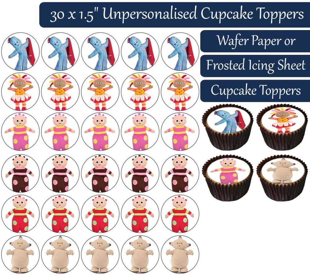 In The Night Garden - 30 Cupcake Toppers