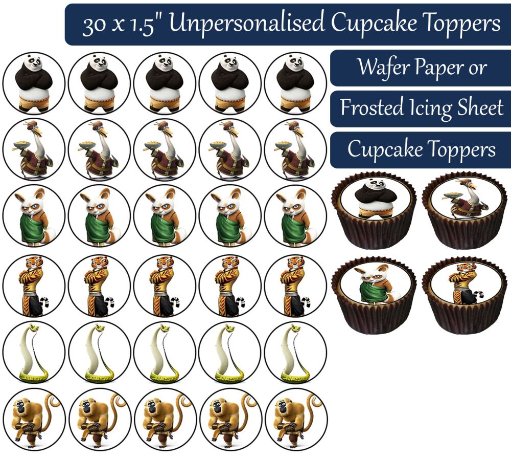 Kung Fu Panda - 30 Cupcake Toppers