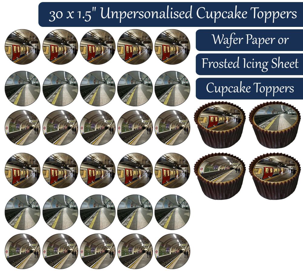 London Underground - 30 Cupcake Toppers