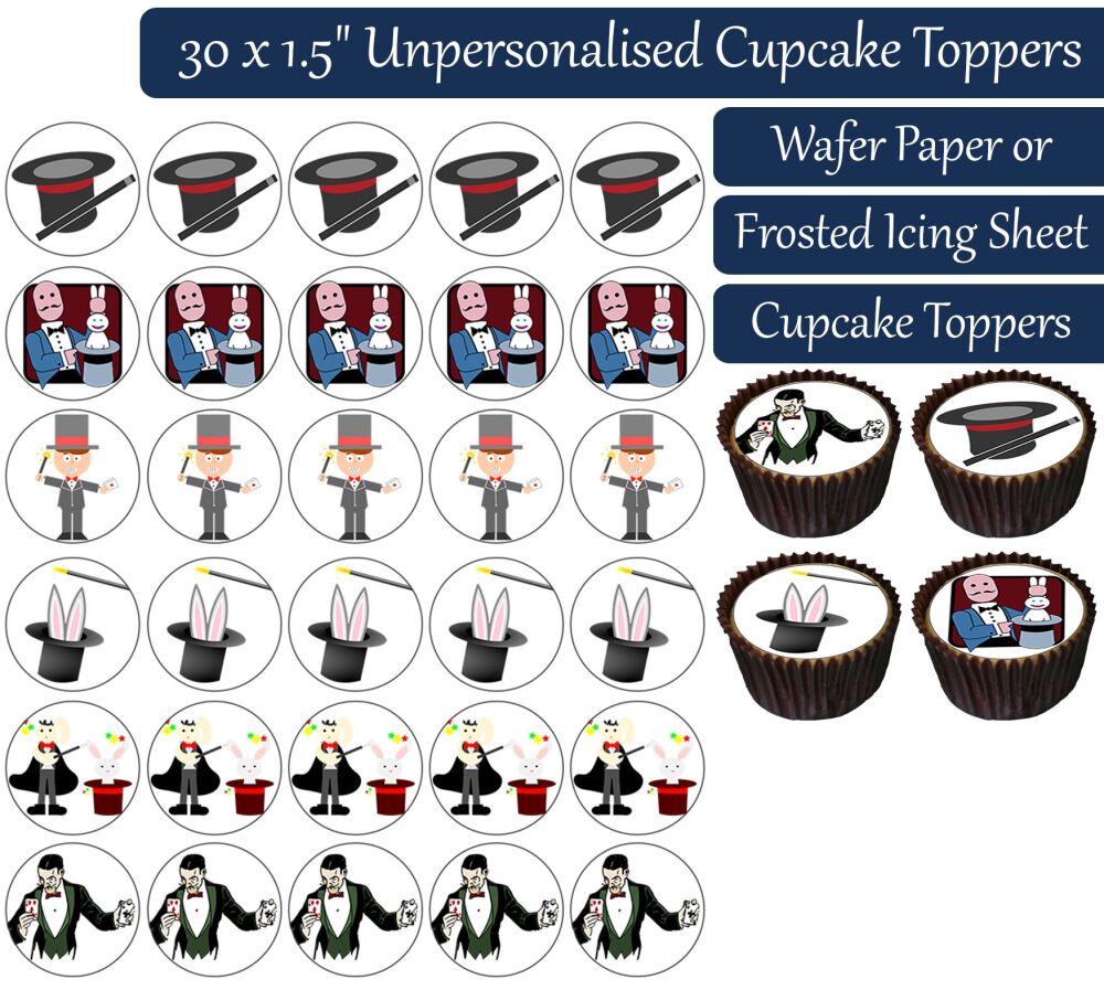 Magic - 30 Cupcake Toppers