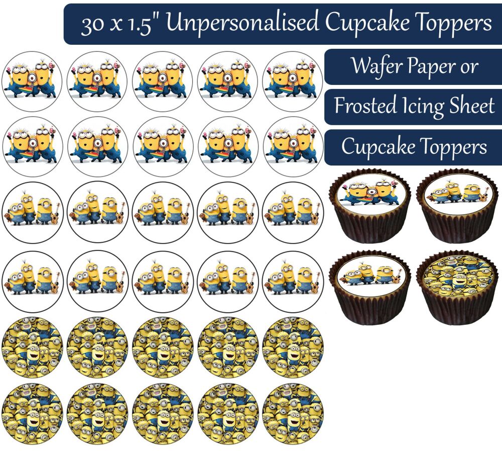 Minions - 30 Cupcake Toppers