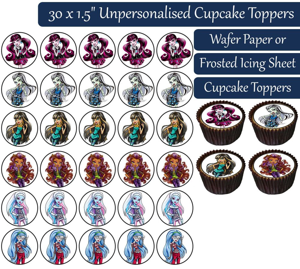 Monster High - 30 Cupcake Toppers