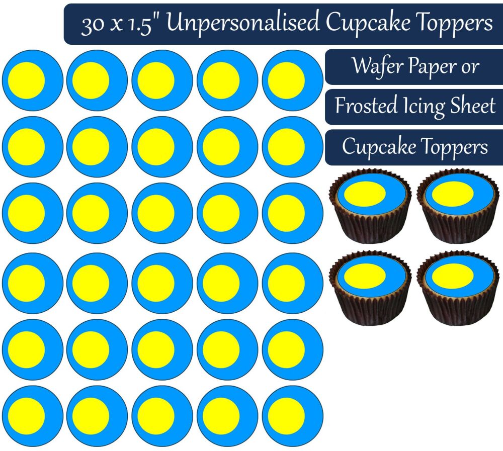 Palau Flag - 30 Cupcake Toppers