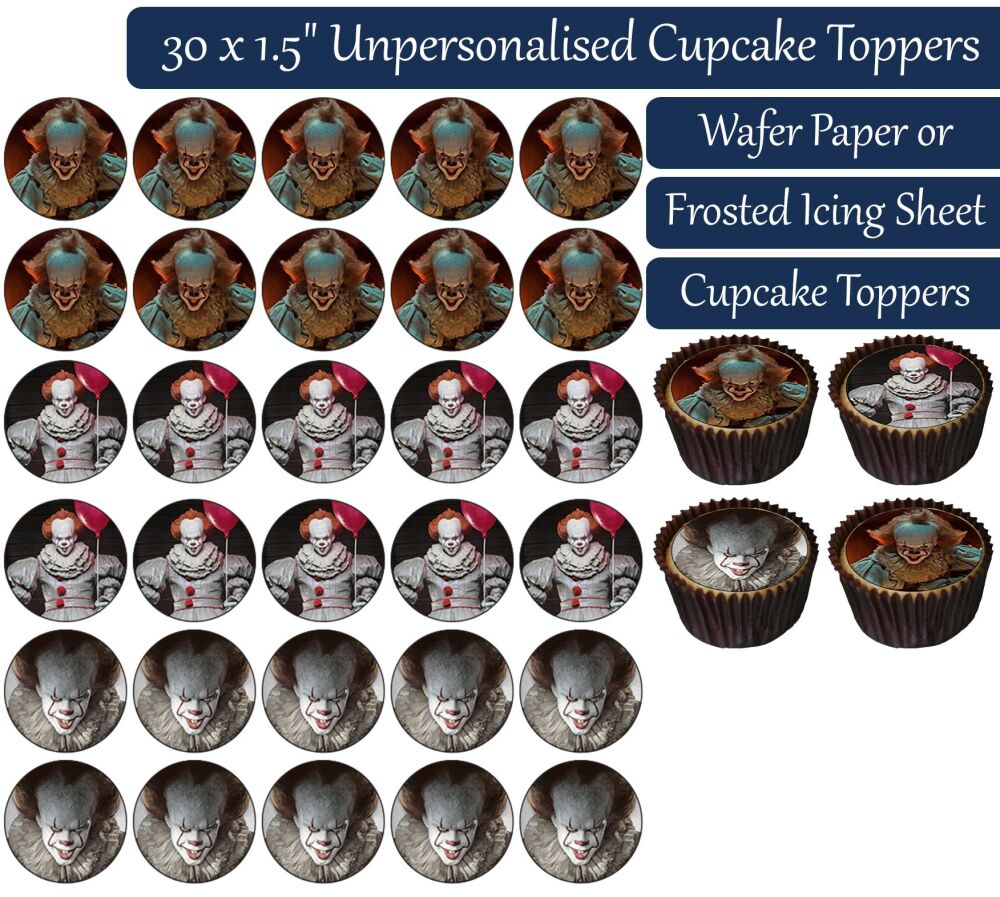 Pennywise - 30 Cupcake Toppers