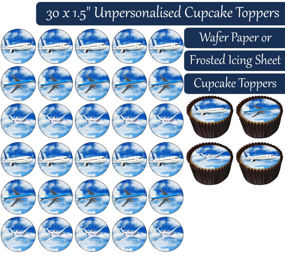 Planes - 30 Cupcake Toppers