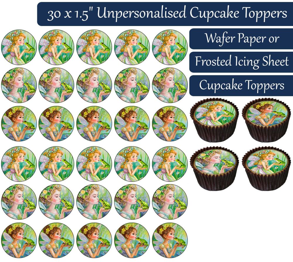 Princess and Frog - 30 Cupcake Toppers
