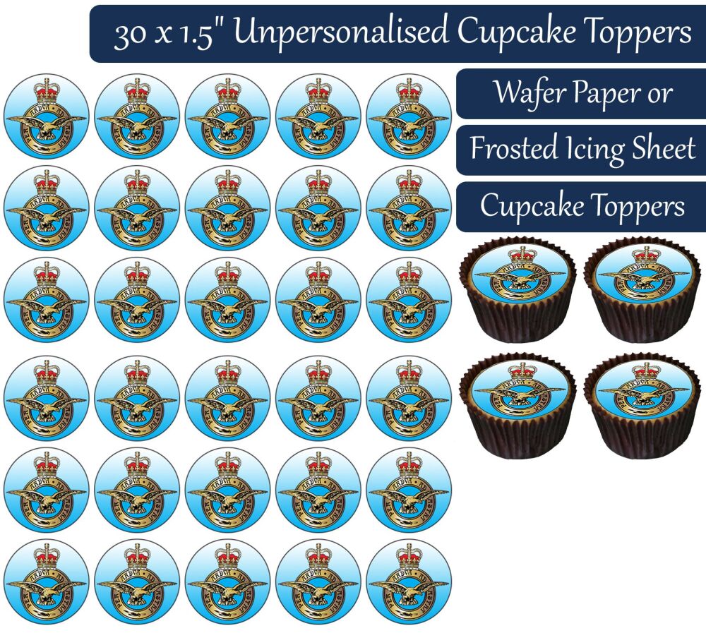 Royal Air Force - 30 Cupcake Toppers