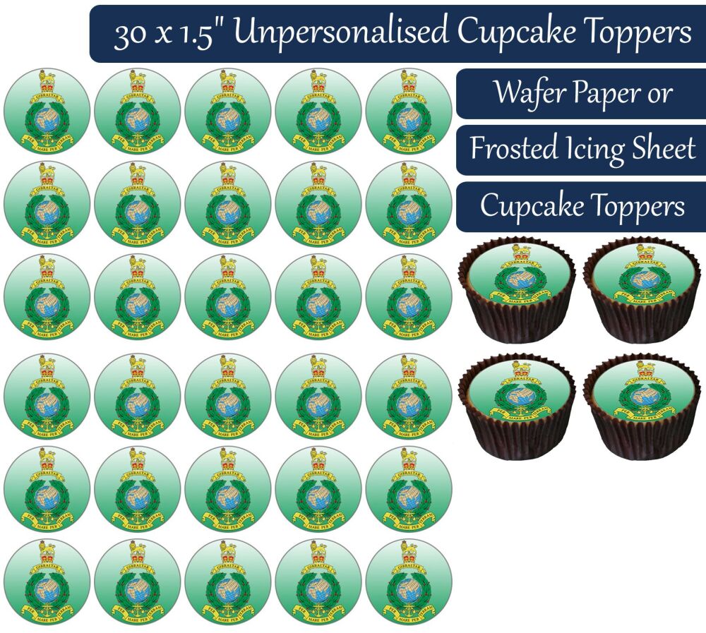 Royal Marines - 30 Cupcake Toppers