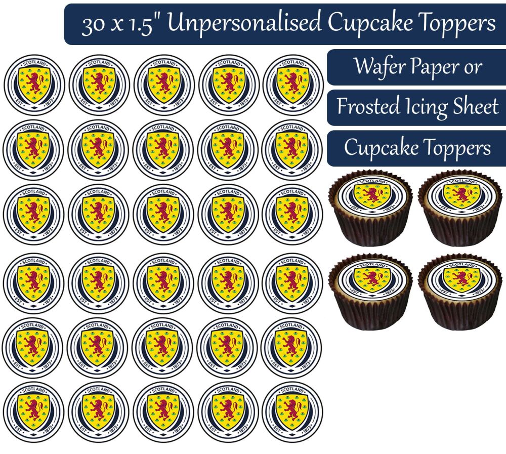 Scotland Football - 30 Cupcake Toppers