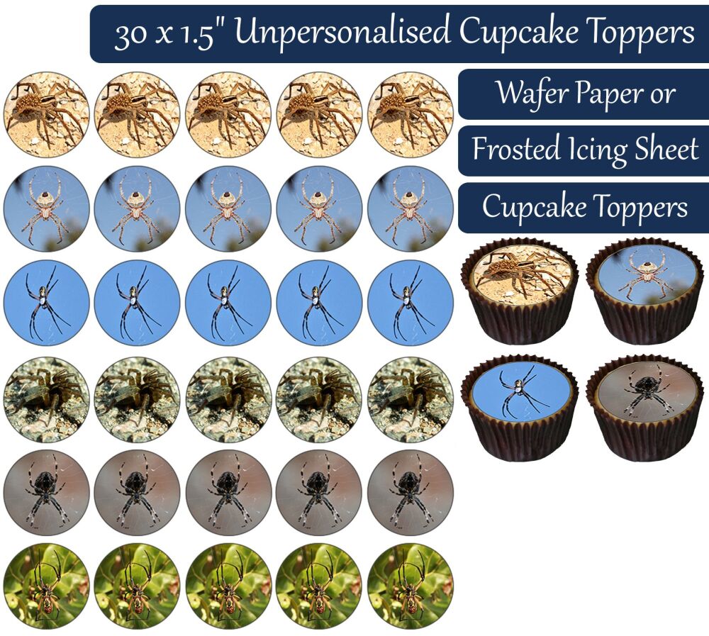 Spider - 30 Cupcake Toppers