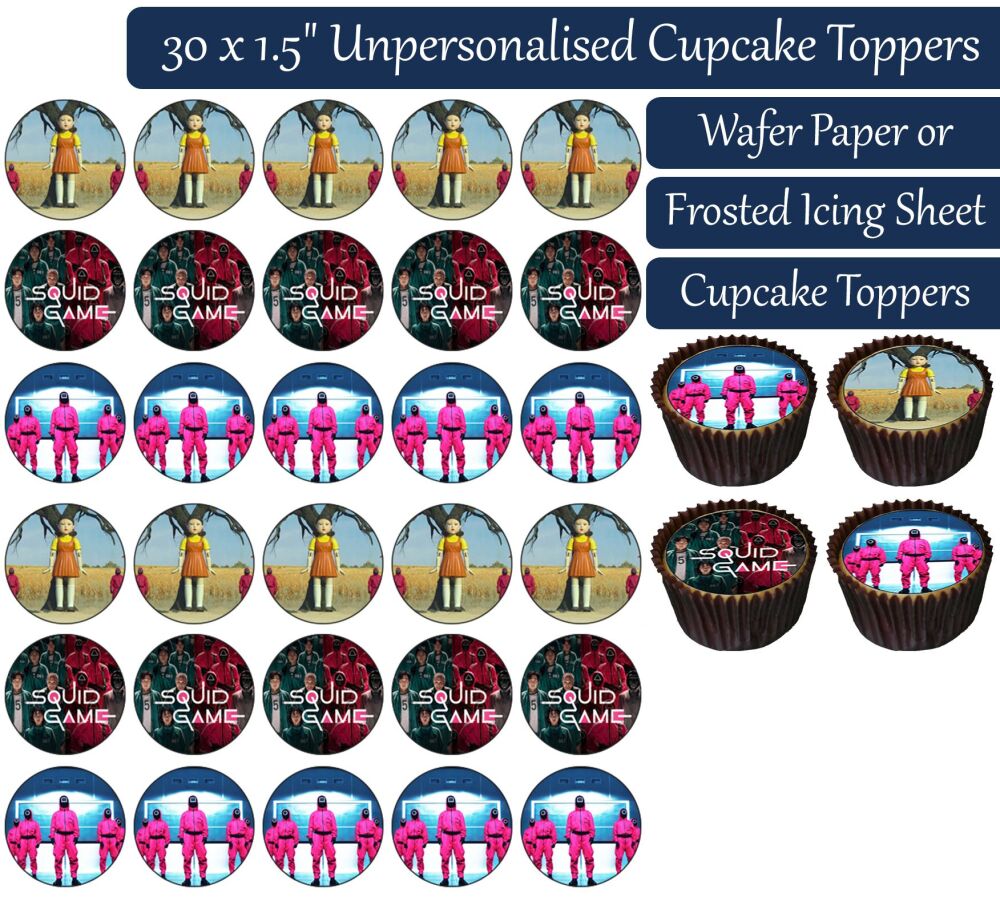 Squid Game - 30 Cupcake Toppers