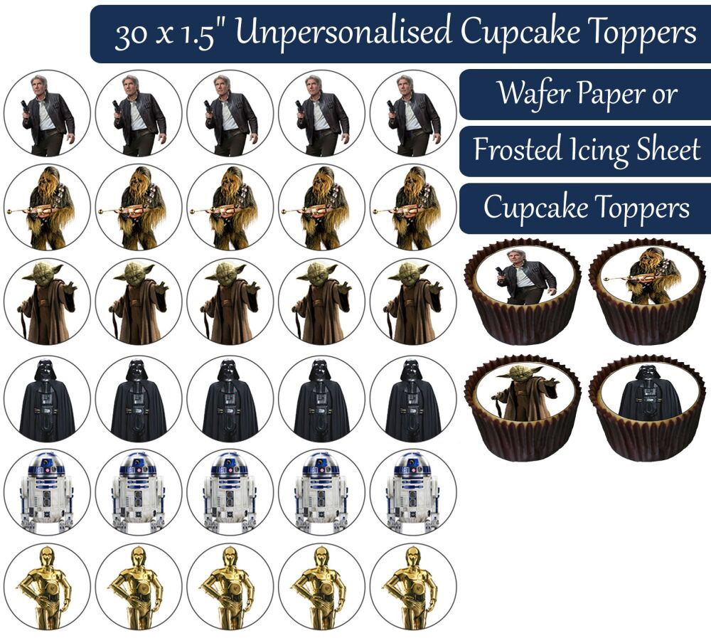 Star Wars - 30 Cupcake Toppers