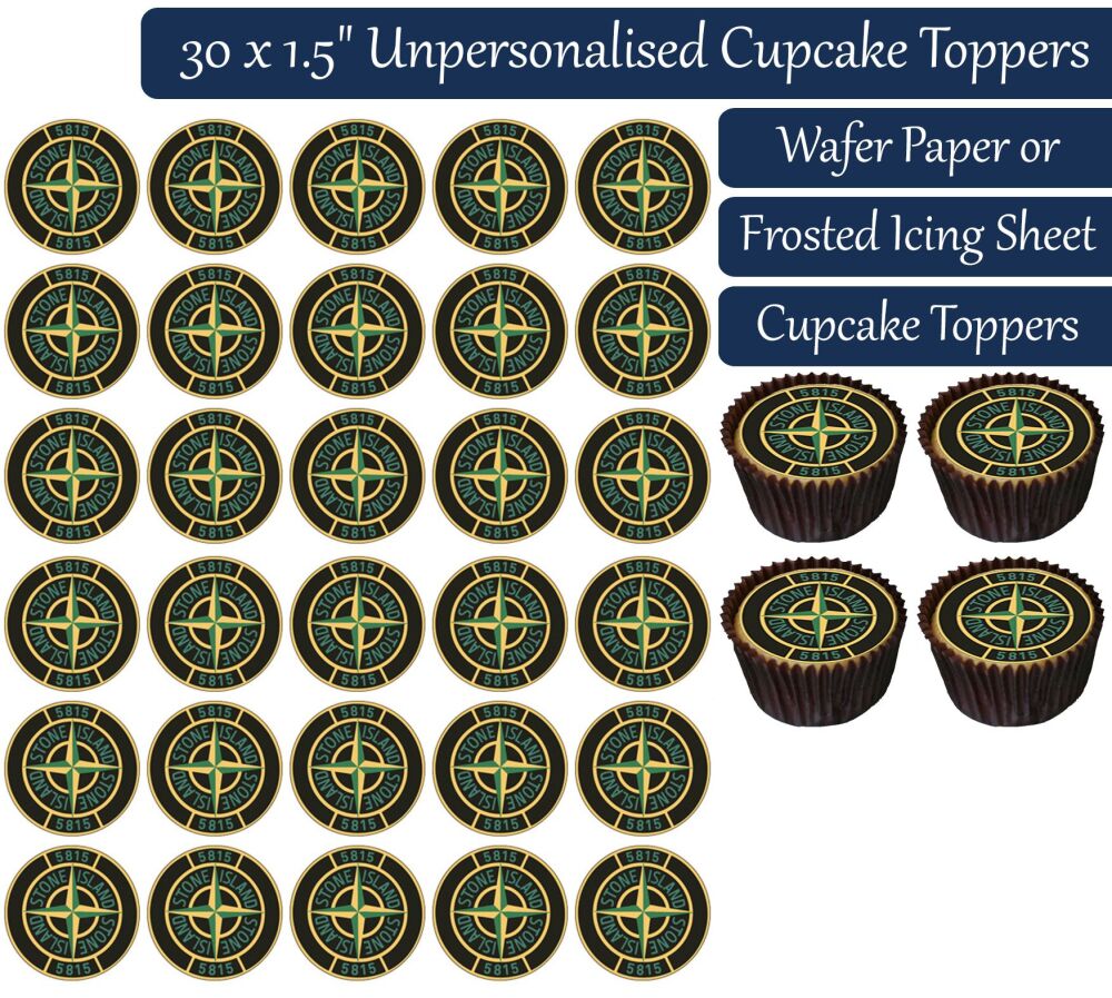 Stone Island - 30 Cupcake Toppers