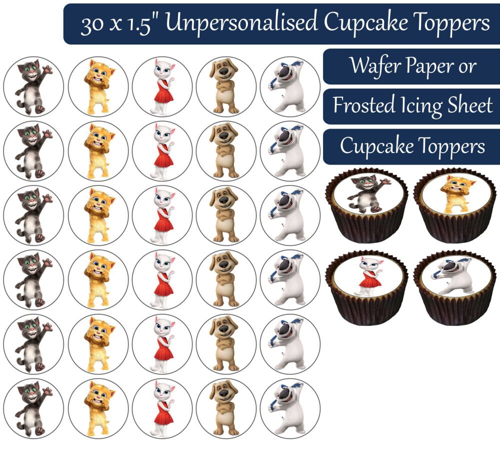Talking Tom Gang - 30 Cupcake Toppers