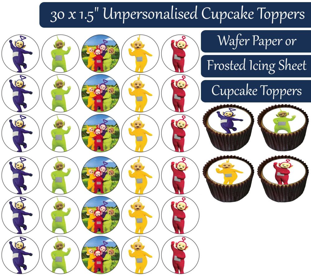 Teletubbies - 30 Cupcake Toppers