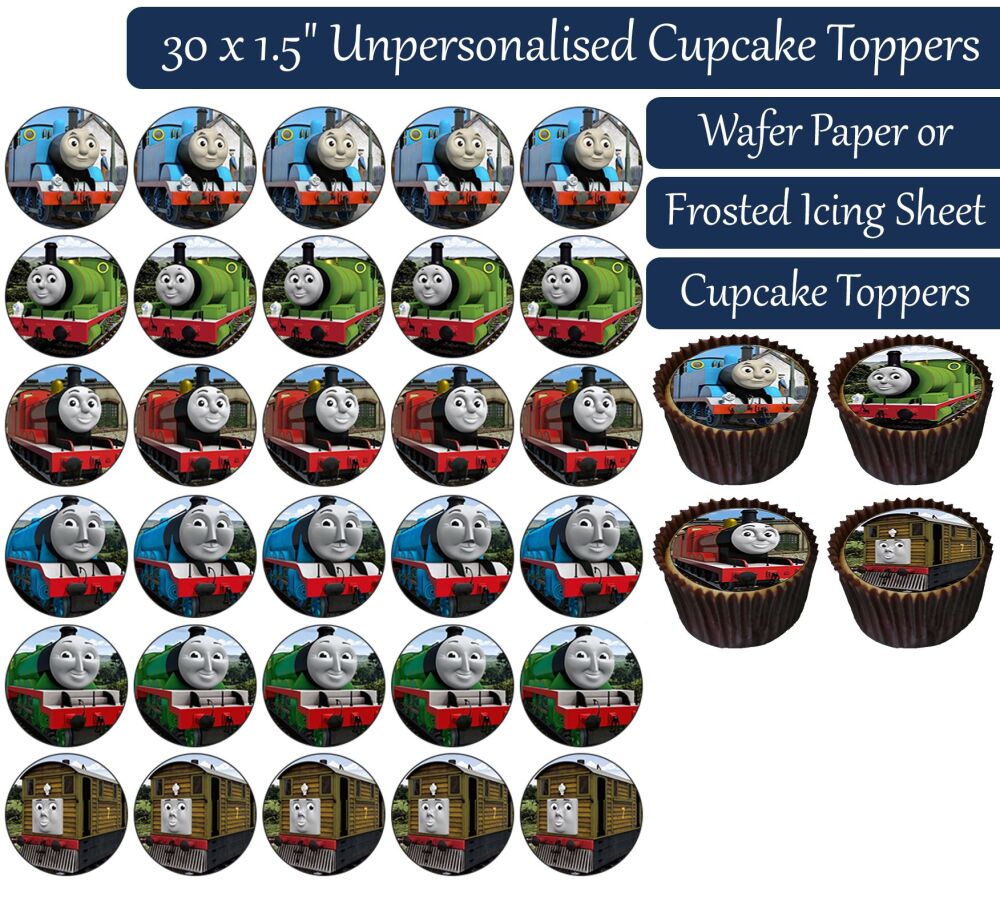 Thomas The Tank Engine - 30 Cupcake Toppers