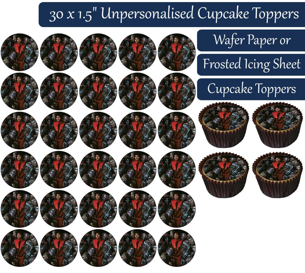 Thriller Michael Jackson - 30 Cupcake Toppers