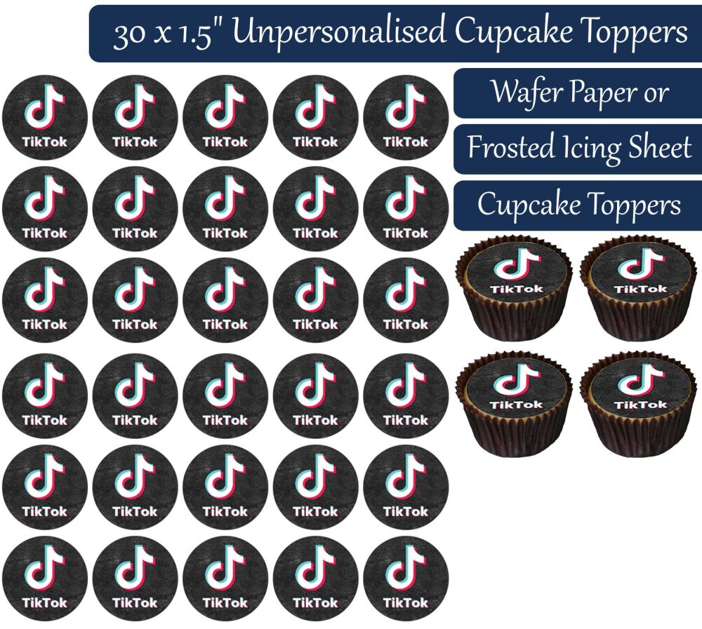 TikTok - 30 Cupcake Toppers