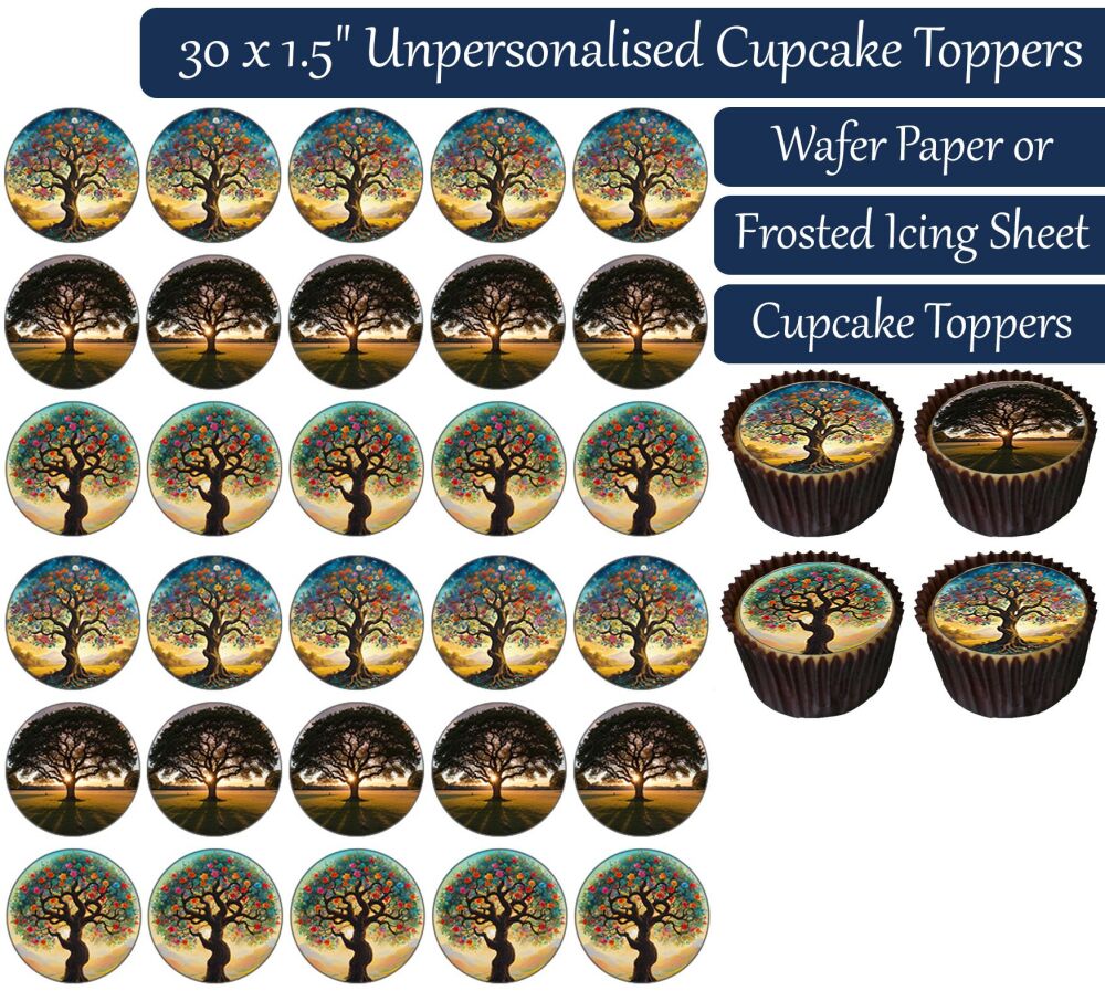 Tree Of Life - 30 Cupcake Toppers