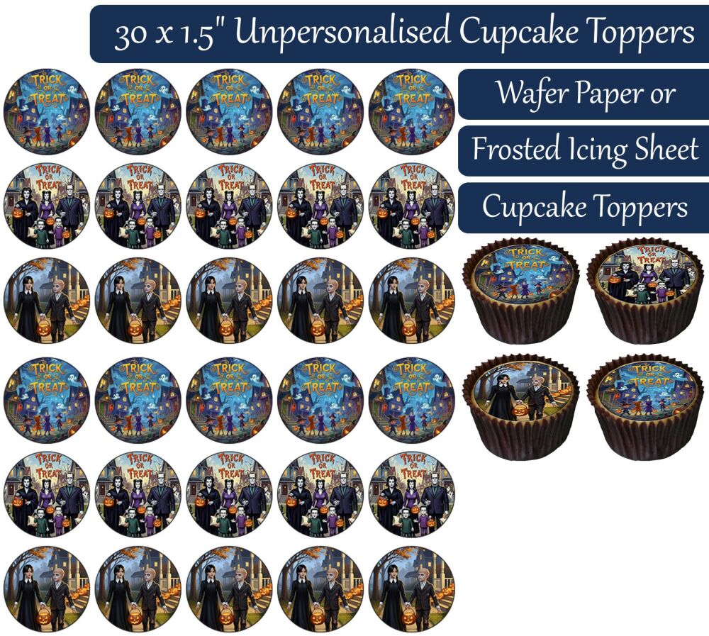 Trick Or Treat - 30 Cupcake Toppers