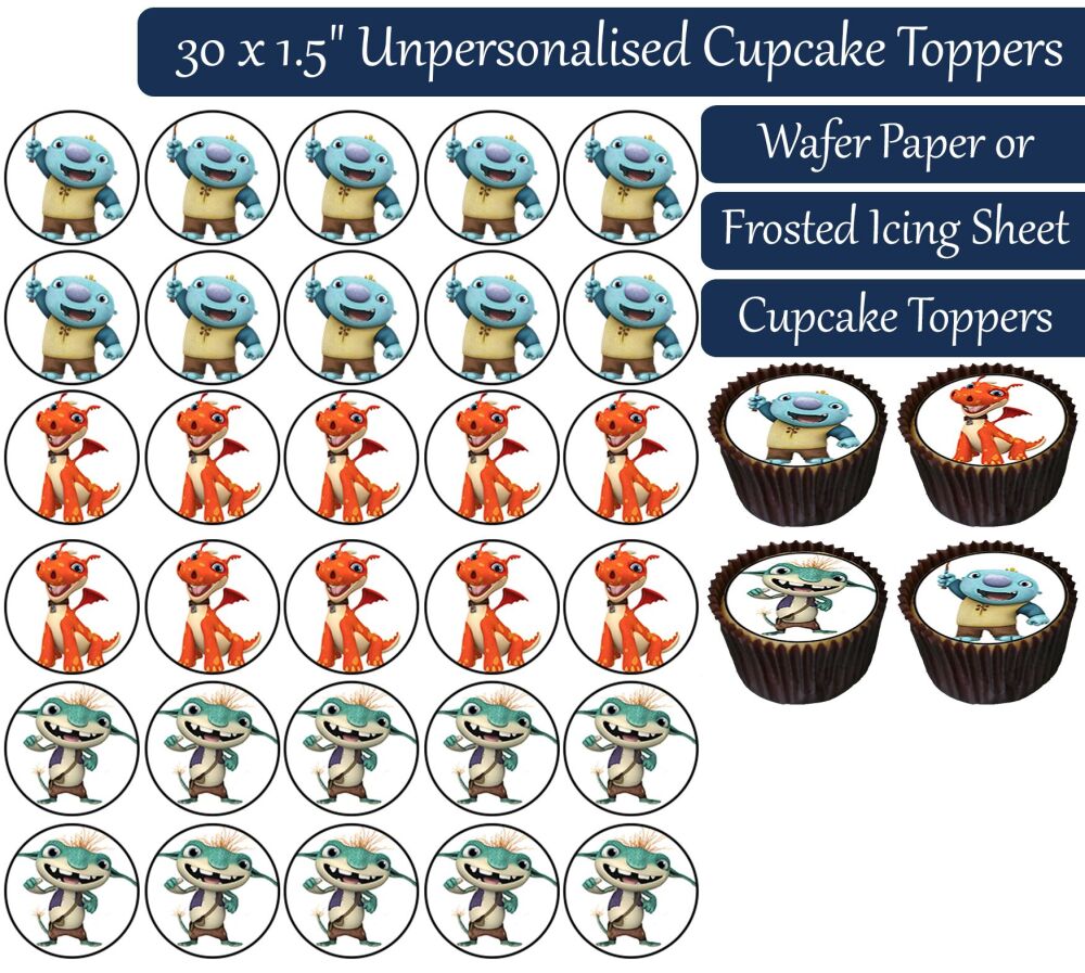 Wallykazam - 30 Cupcake Toppers